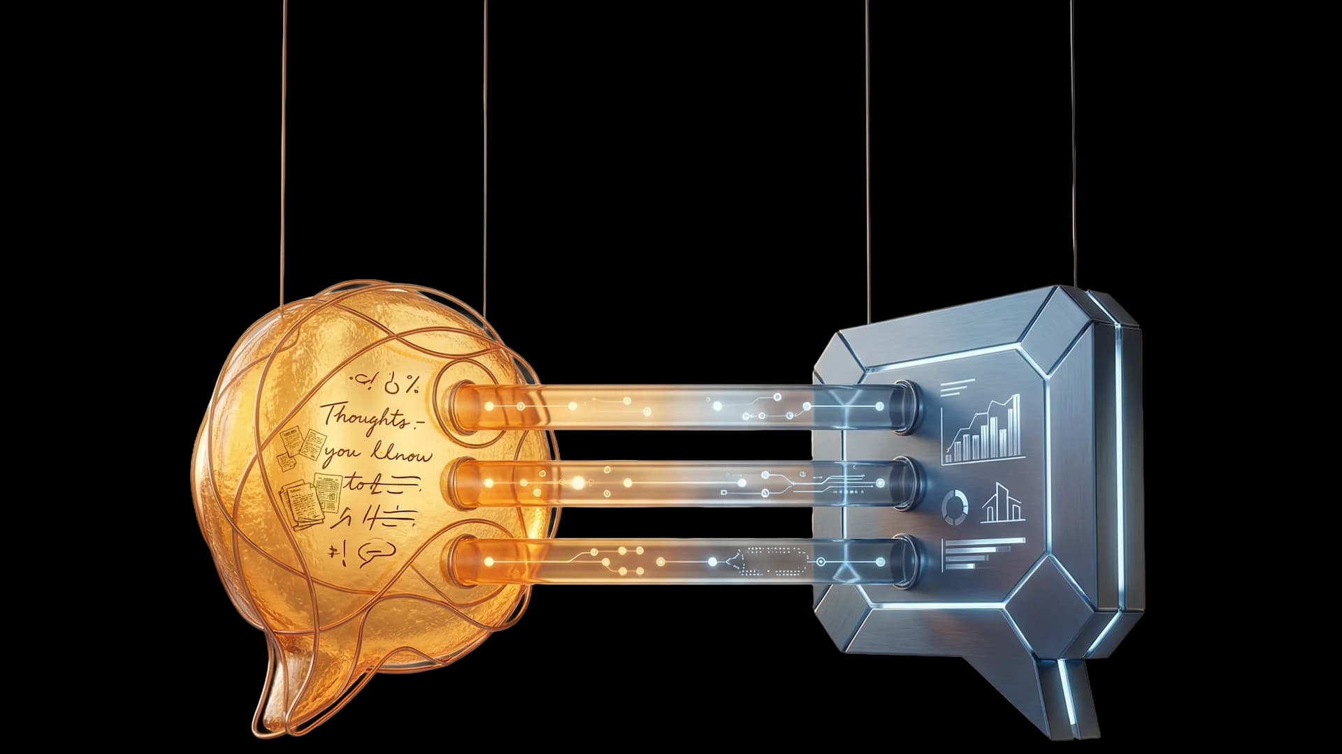 Chaotic thoughts transforming into structured data